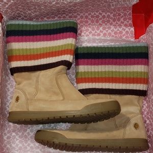 Coach Tatum Suede Legacy Stripe Boots